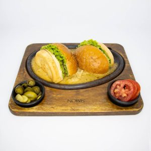 Beef Burger With Mushroom Sauce