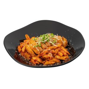 Tomato Pasta With Crispy Chicken